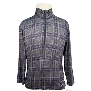 Kerrits Kids Ice Fil Lite Long Sleeve Shirt Blackberry/Purple Eq Plaid Size M